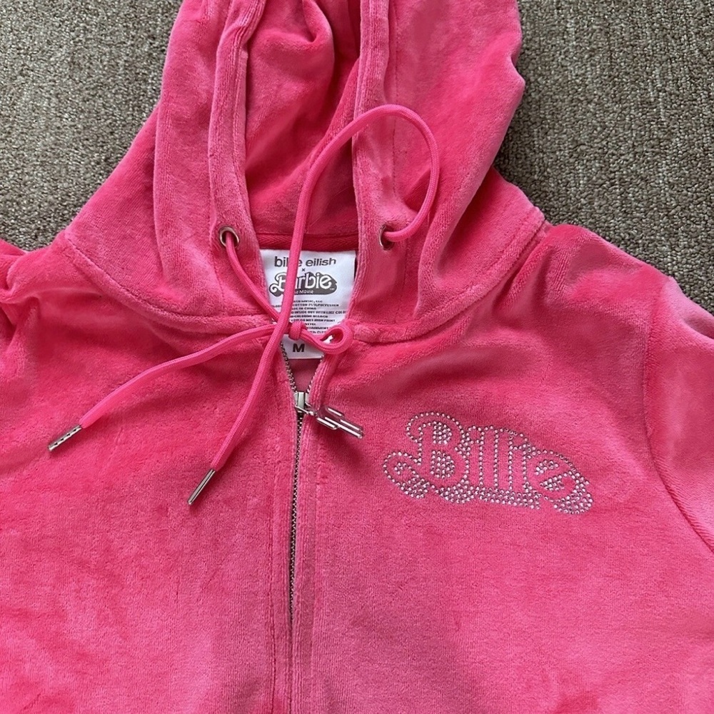 Billie Eilish Pink Zip-Up Hoodie - Picture 4 of 6